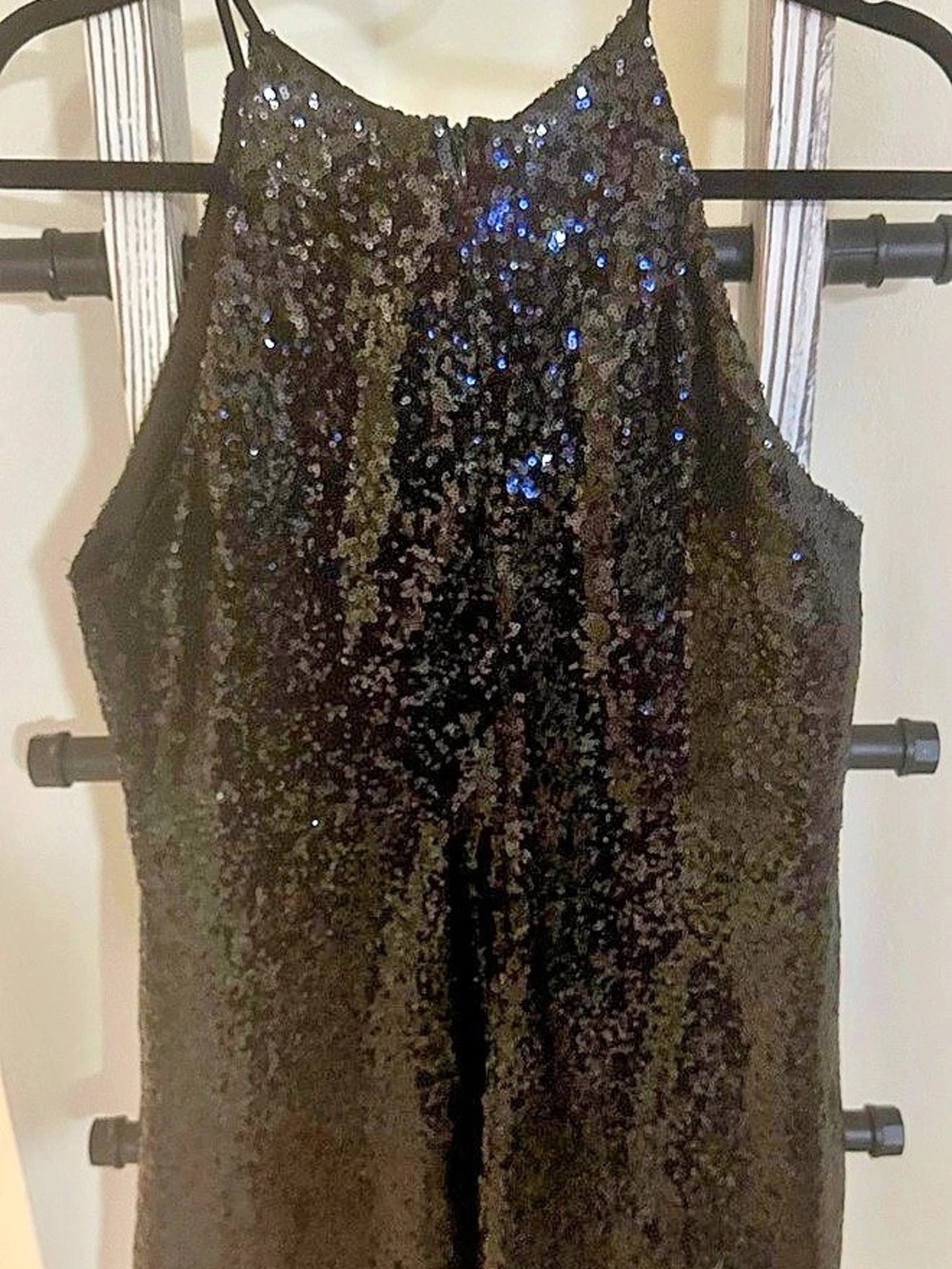 Soprano Black Sequin Mini Dress Like New